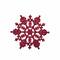 24ct. 4" Berry Red Glitter Snowflake Christmas Ornaments